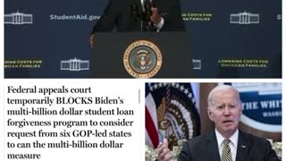 Joe Bidens student loan forgiveness plan block by Federal Appeals Court