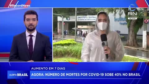 Número de mortes por Covid-19 sobe 40% no Brasil