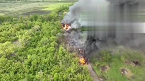 Destroyed Russian supply column