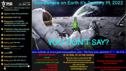 2022-01-19 13:00 EST - "You Don't Say? Gang": with Nurse Nett, No Regerts, Maj WTF & more
