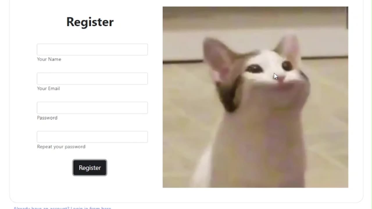 Basic Laravel Register and Login Page