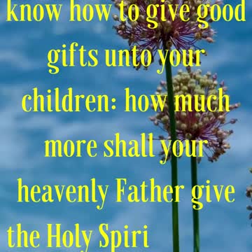 Luke 11:13 “If ye then, being evil, know how to give good gifts unto your children: