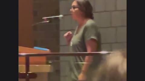 Kristen Meghan Kelly speaks at school board meeting