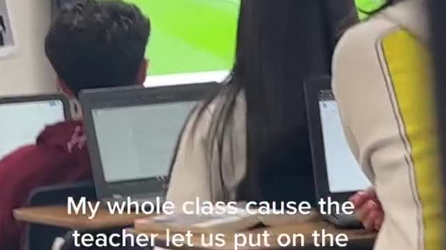 My whole class cause the teacher let us put on the game