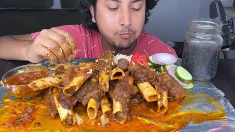 NALLI BONES CHALLENGE & MUTTON BONE MARROW EATING CHALLENGE WITH RICE & COC-COLA