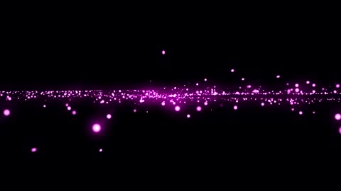 Sparkles of neon lights flying in the dark