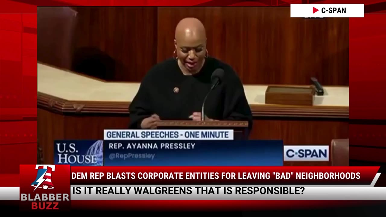 Dem Rep BLASTS Corporate Entities For Leaving "Bad" Neighborhoods