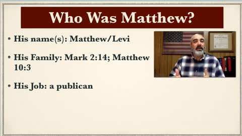 Introduction to Matthew #1