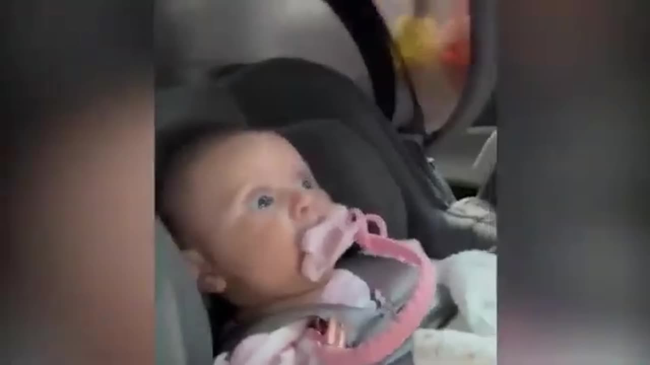 baby first time at car seat