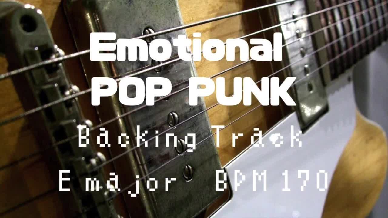 Emotional POP PUNK backing track E major