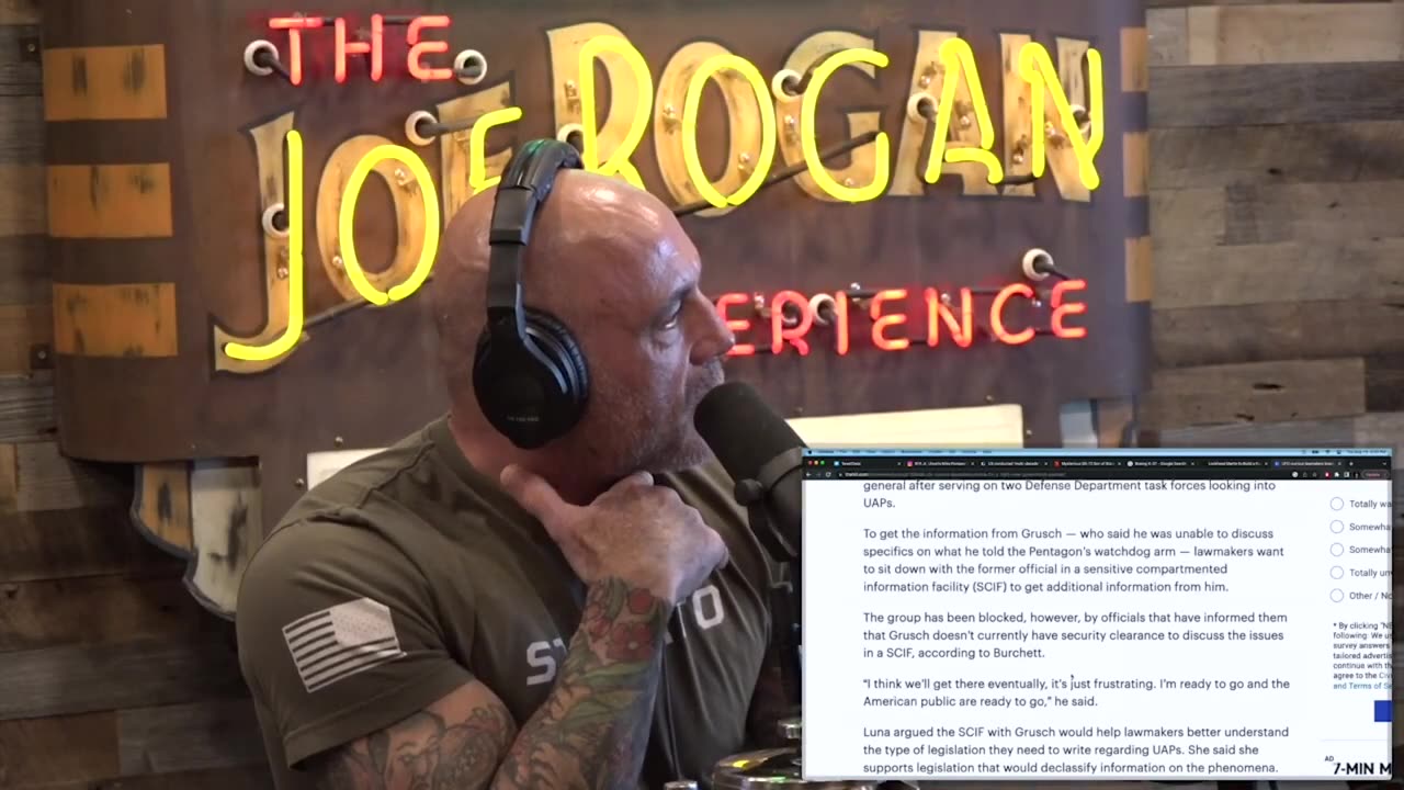 Joe Rogan and Former CIA officer Mike Baker on UFO claims.