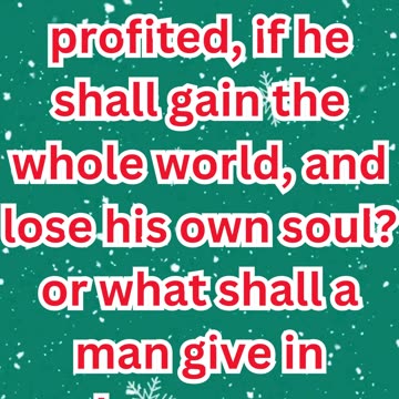 "What Will It Profit? Gaining the World but Losing the Soul" Matthew 16:26#short #youtube #ytshorts