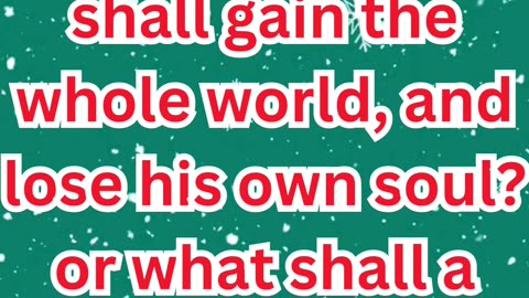 "What Will It Profit? Gaining the World but Losing the Soul" Matthew 16:26#short #youtube #ytshorts