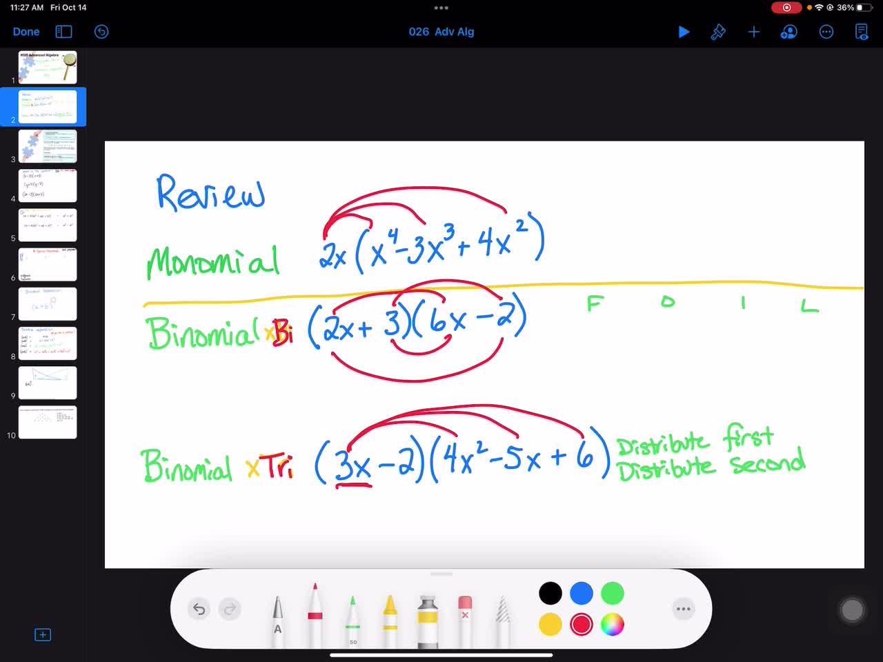 026 Advanced Algebra