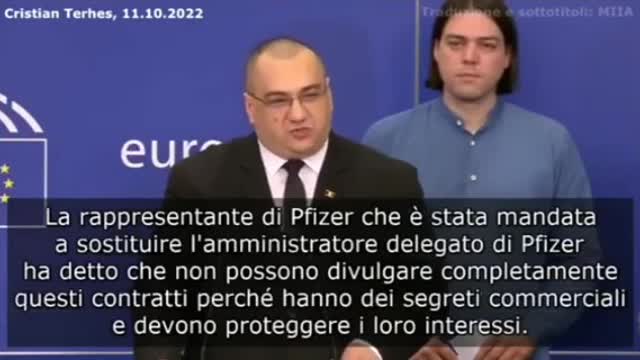 Europarlamentare Cristian Terhes sui vaccini, Pfizer, NO COMMENT! Non serve!