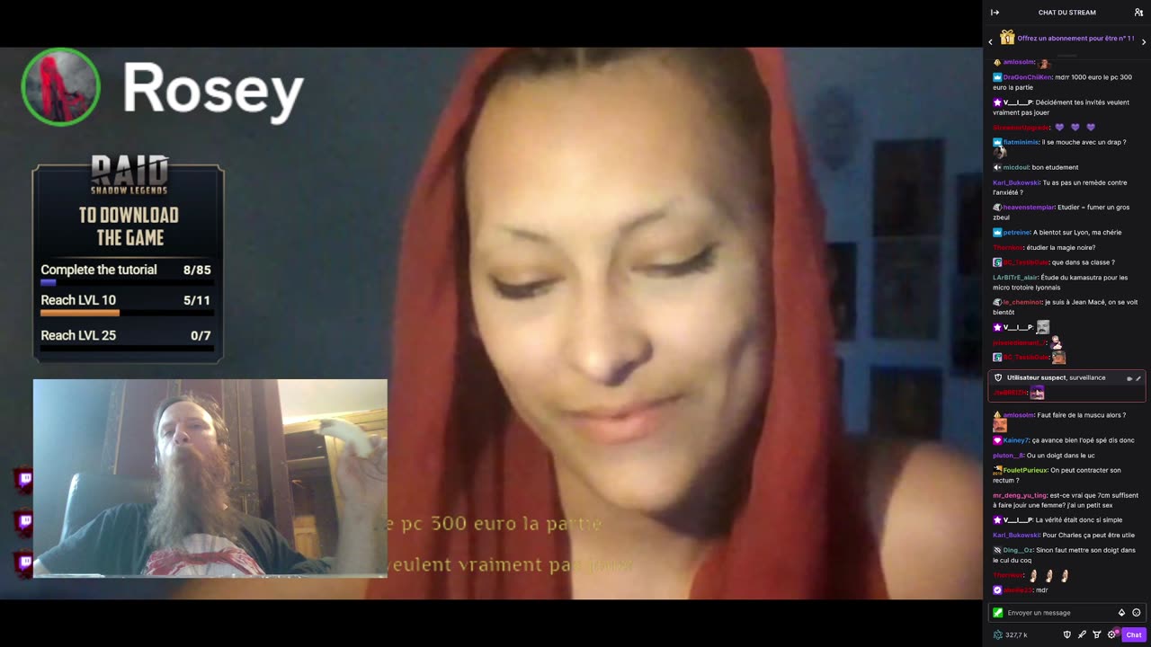 2023-05-29 (3bis.2) - Live normal avant partenariat normal (avec Rosey) - Triskelina (avec chat)