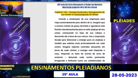 29ª Aula do Livro "Recuperar O Poder" Barbara Marciniak 28-05-2023. (H.Q.)