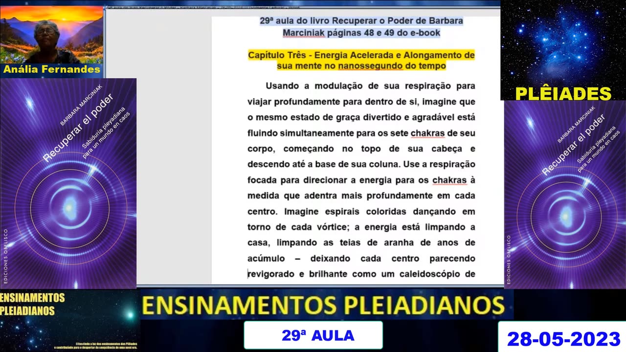 29ª Aula do Livro "Recuperar O Poder" Barbara Marciniak 28-05-2023. (H.Q.)
