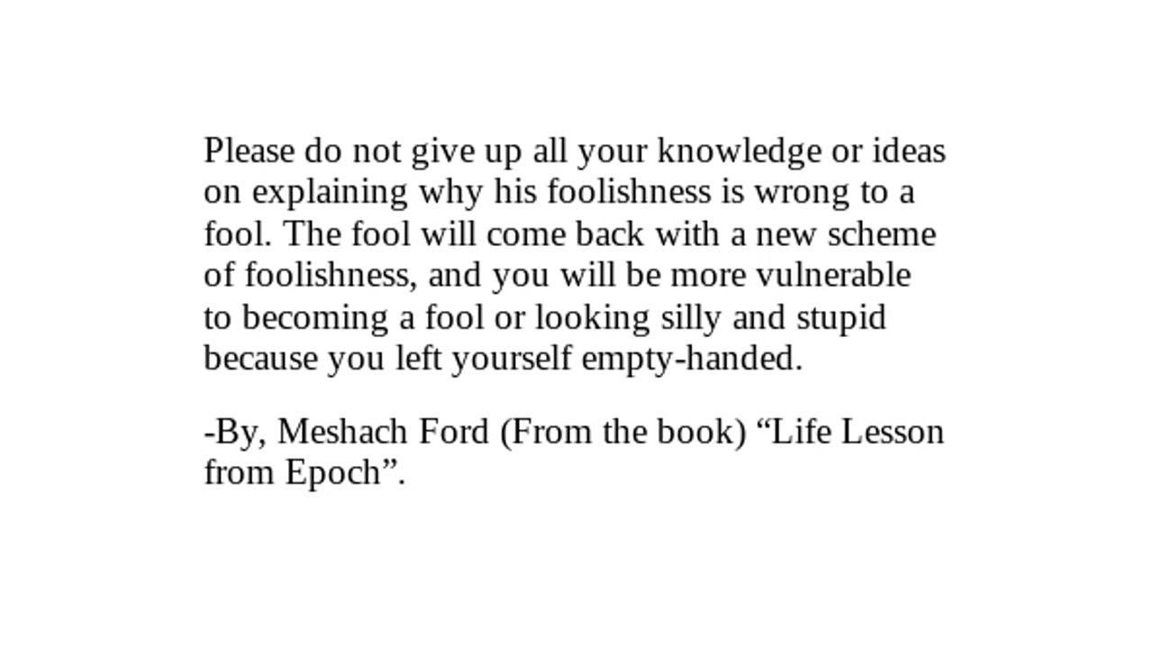 "Life Lesson from Epoch" -Checkout Description