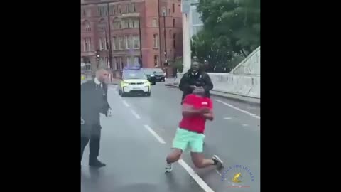 Man Jumps off bridge after tased by police...