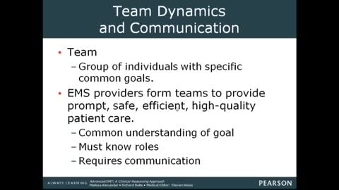 AEMT Ch 6 Communication and Teamwork Part 1