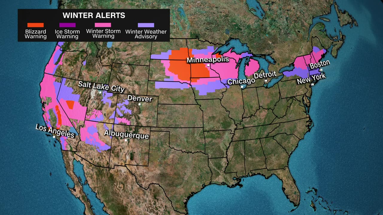 Weather updates on cross country winter storms ahead