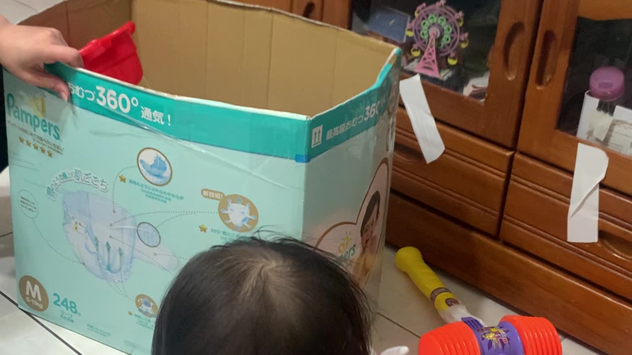 Adorable Toddler's First Time Cleaning Up Toys! 🧸🧹