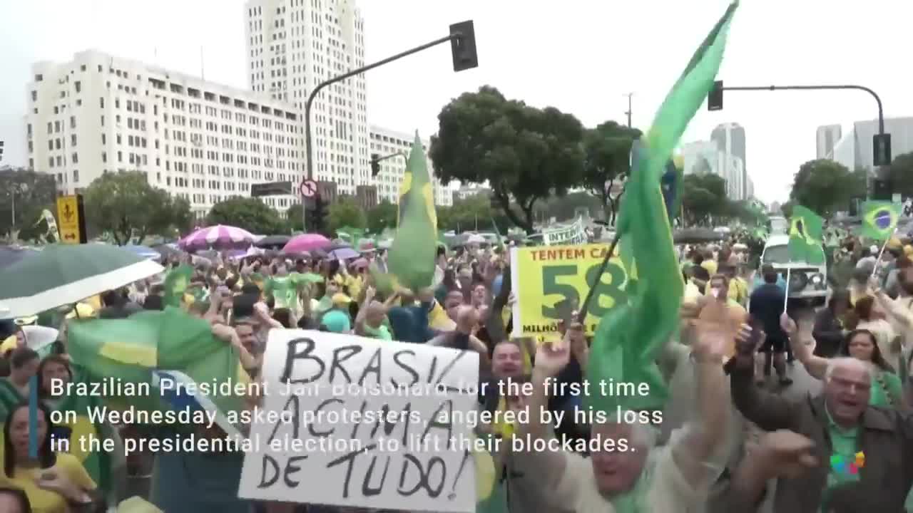 Brazil's Bolsonaro Tells Protesters To Lift Blockades