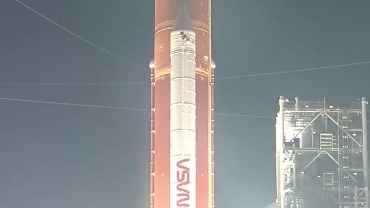 Nasa artemisi rocket launch from launch pad 30b perimeter