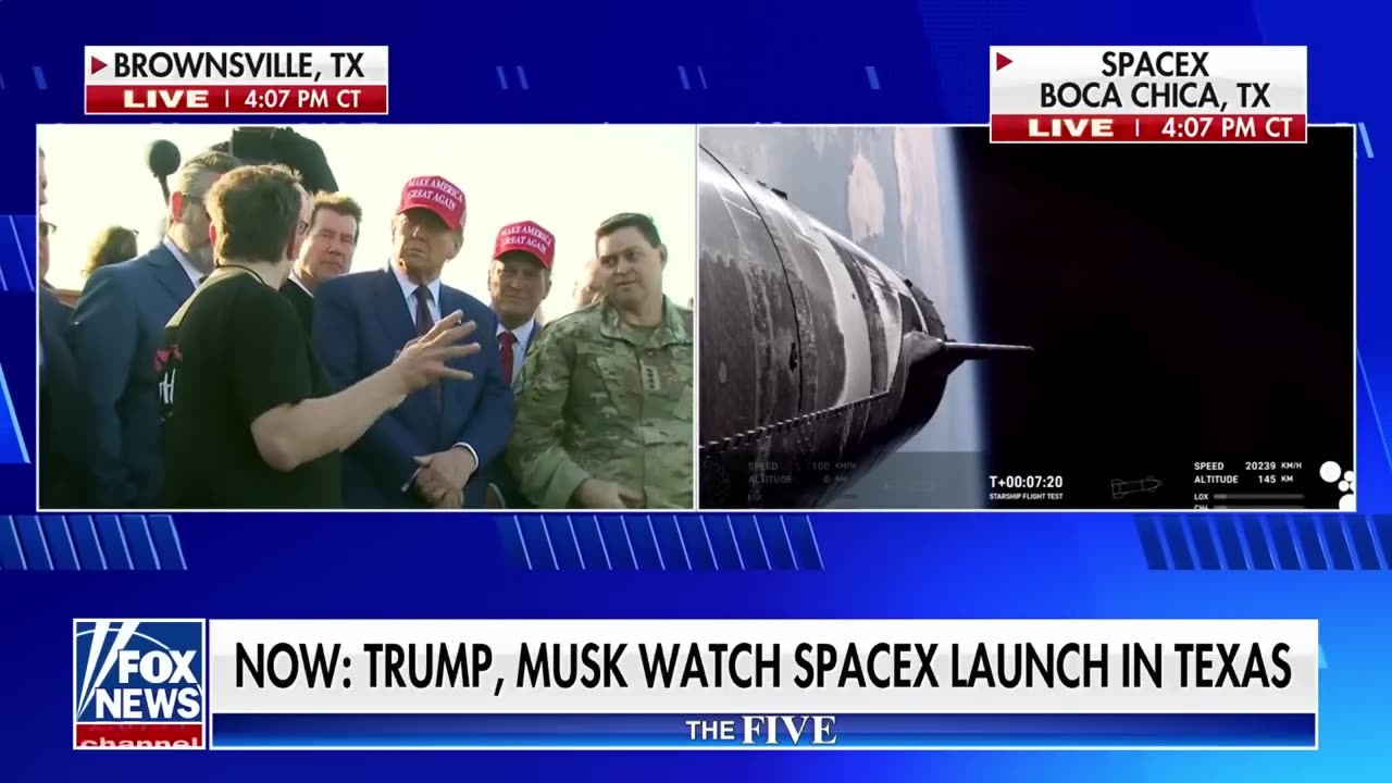 Trump watches SpaceX launch with Elon Musk