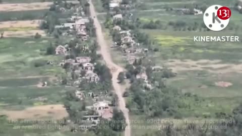 Precise strike on Russian combat vehicles and crew members preparing for an attack