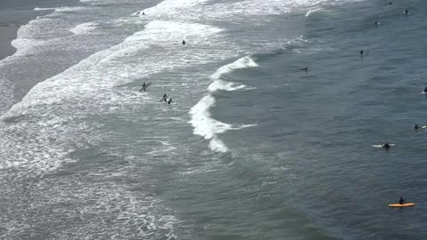 Oregon surfers in waves