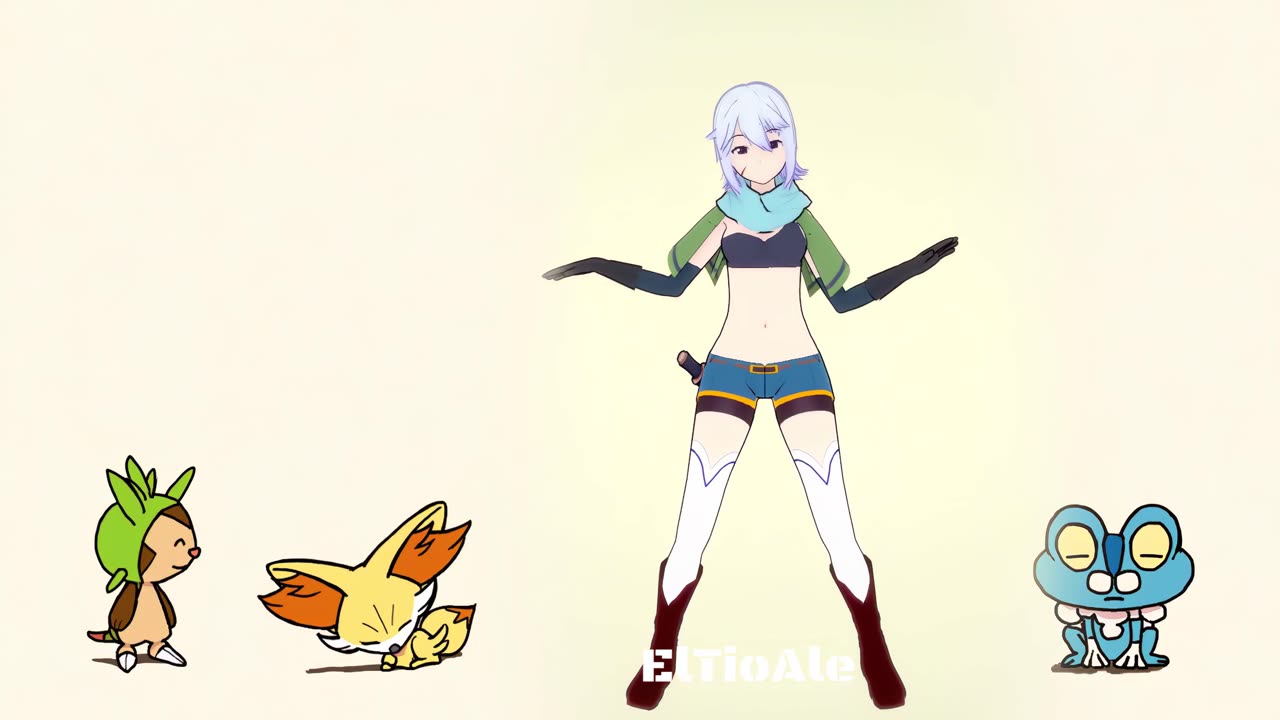 Cris Konosuba Pokémon dancing POKÉDANCE #mmd #Cris #Konosuba