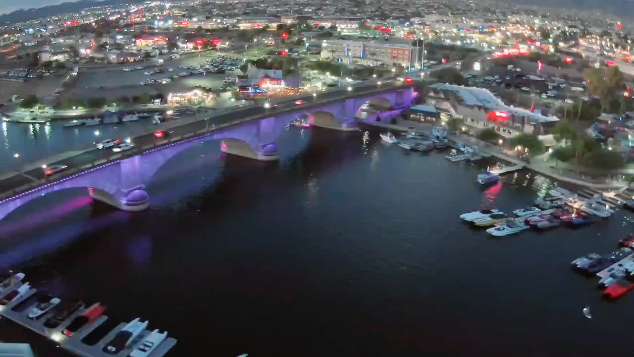 London Bridge purple