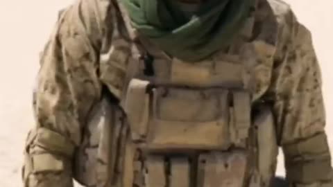 Soldier In Desert Stepped On Mine. Epic Scene