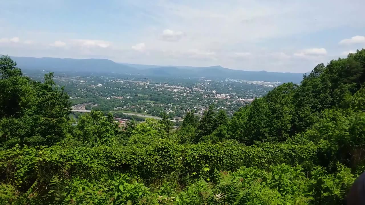 View of Roanoke, VA from zoo train