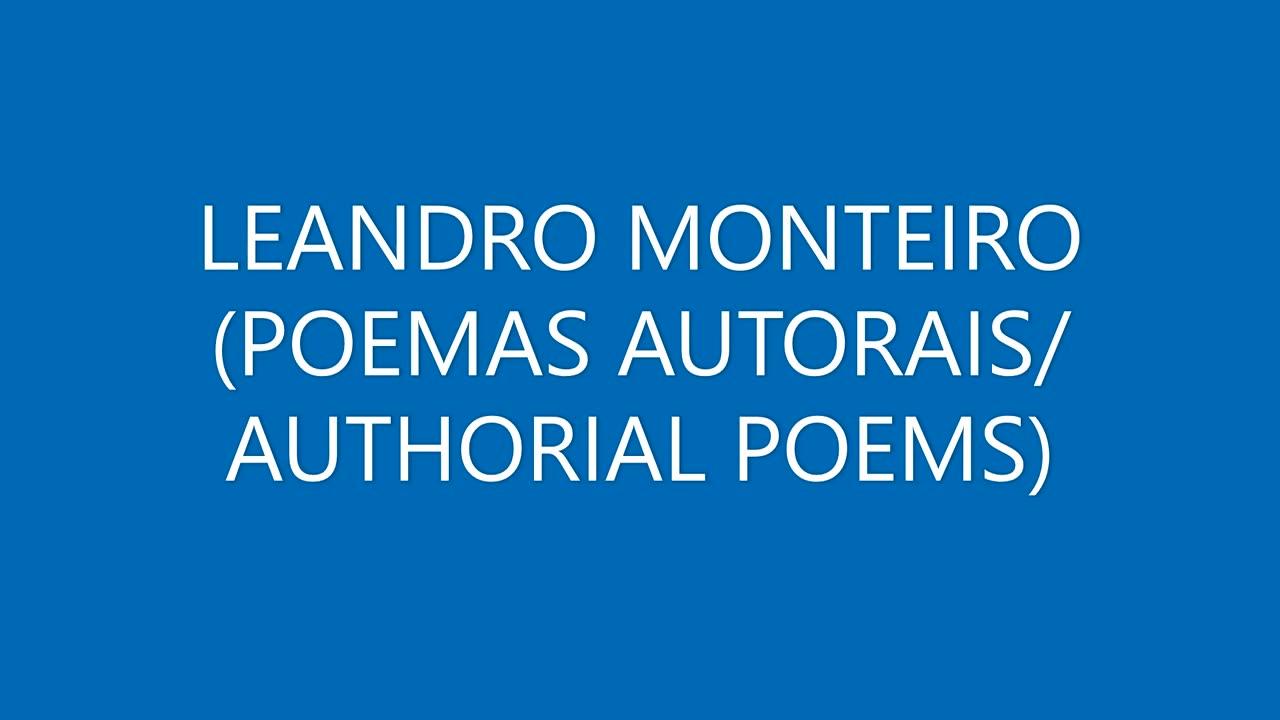 Recitation THE LAST PROMETHEUS OF CAPRICORN TROPIC by Leandro Monteiro (Taubaté, SP, Brasil, 1983)