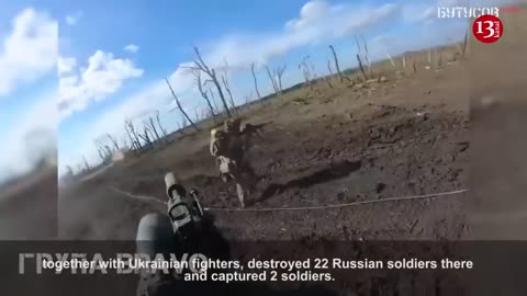Footage of US Canadian Volunteers attacking Russian Army