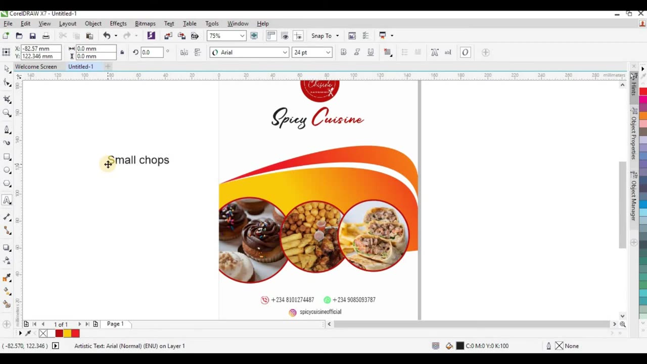 HOW TO DESIGN A RESTAURANT FLYER | CORELDRAW X7 TUTORIAL