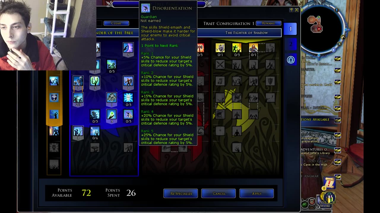 Tutorial For How To Trait For The Defender Of The Free Specialization In LOTRO Update 42