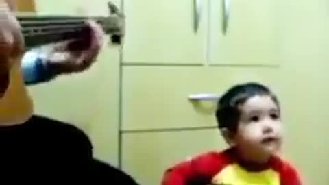 Baby 1 year 11 month years old sing dont let me down