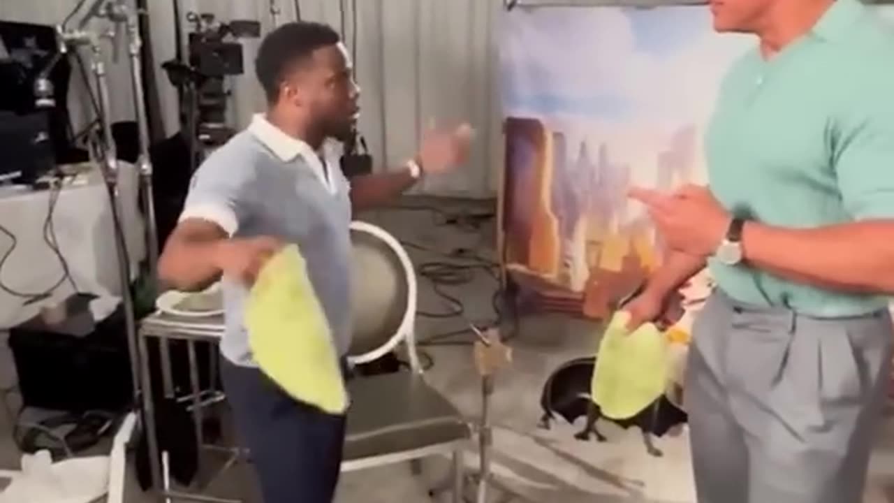 Kevin Hart & The Rock Try The Tortilla Slap Challenge