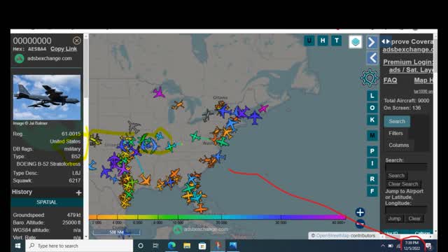 B-52 bomber in the air , why?