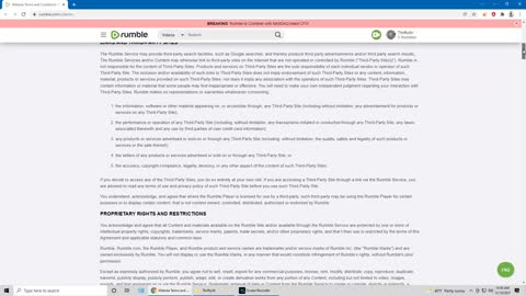 Rumble Terms & Conditions... Uh-oh