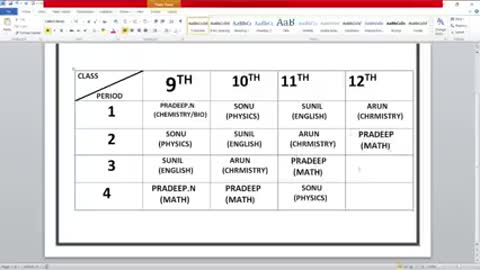 How to make time table for school