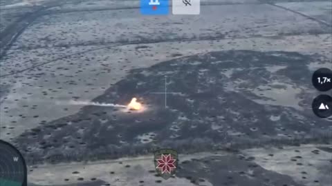 Russian Tank is Set Alight and Detonates During an Assault