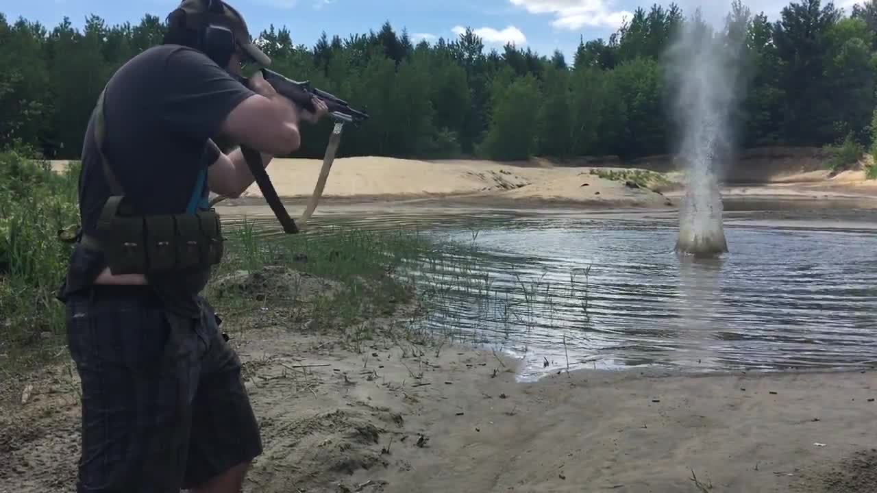 Russian SKS practicing to reload