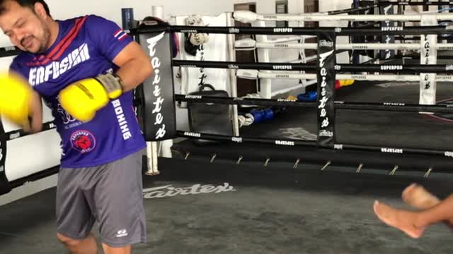 Muay Thai Tutorial: Kick, spinning backfist combo