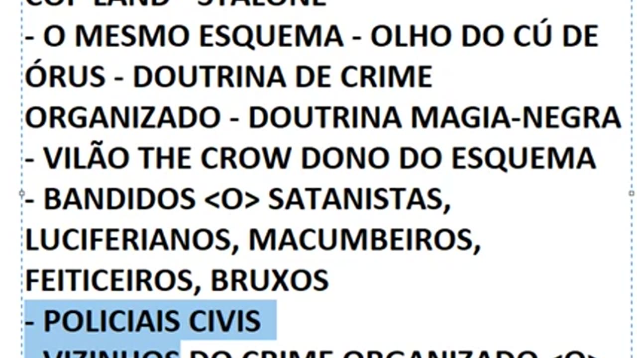 O ESQUEMA THE CROW E COP LAND