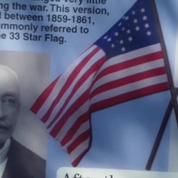 The 33 Star Flag since 1859 is so simular to our flag today. Stand for her.